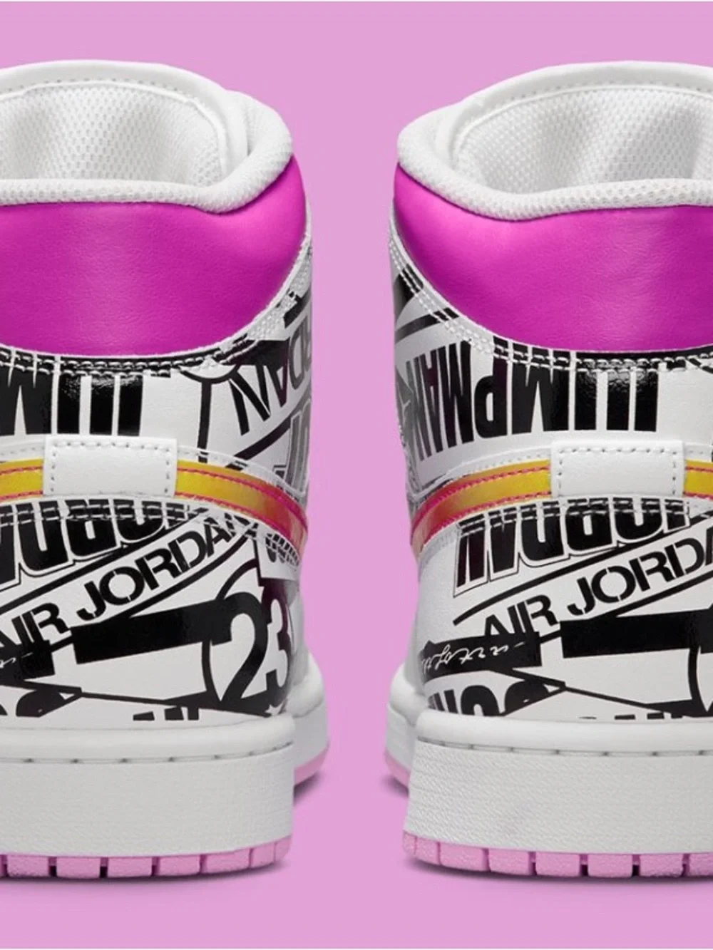 Air Jordan 1 Mid SE - Off White/Fire Pink